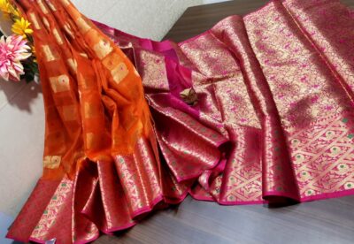 Latest Kanchi Organza Sarees With Blouse (33)