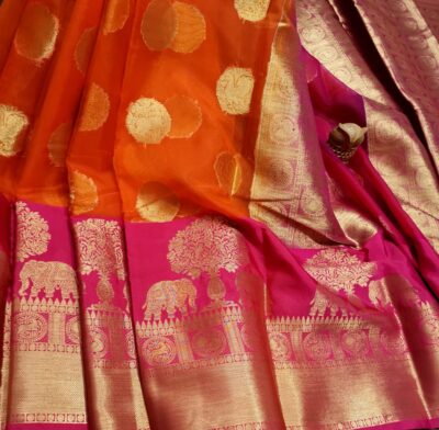 Latest Kanchi Organza Sarees With Blouse (4)
