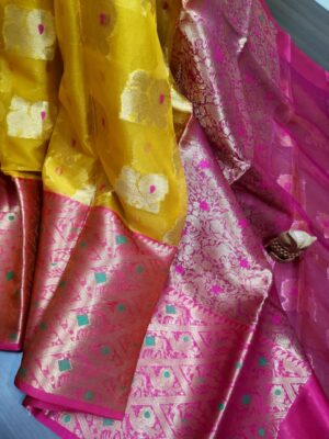Latest Kanchi Organza Sarees With Blouse (5)