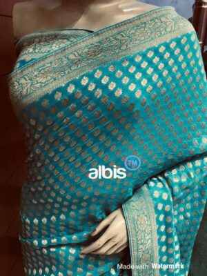 Latest Khaddi Georgette Sarees With Blouse (7)