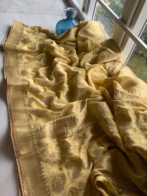 Latest Munga Georgette Sarees With Blouse (2)