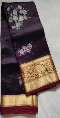 Latest Pure Organza Sarees With Printed Design (35)