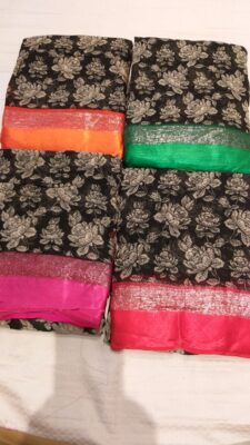 Pure Chiffon Sarees With Printed Design (1)