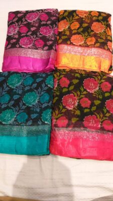 Pure Chiffon Sarees With Printed Design (5)