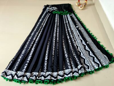 Pure Cotton Sarees With Pompom Lace (29)