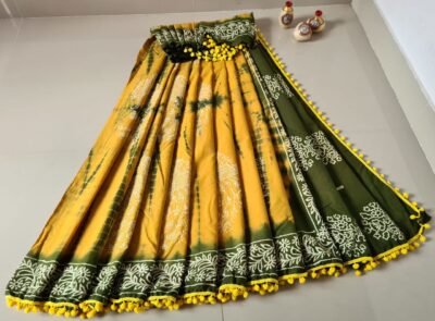 Pure Cotton Sarees With Pompom Lace (30)