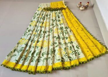 Pure Cotton Sarees With Pompom Lace (6)