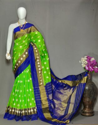 Pure Ikkath Pochampally Silk Sarees With Blouse (11)