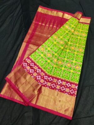 Pure Ikkath Pochampally Silk Sarees With Blouse (13)