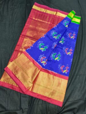 Pure Ikkath Pochampally Silk Sarees With Blouse (16)