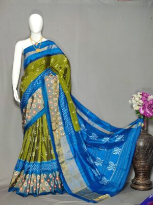 Pure Ikkath Pochampally Silk Sarees With Blouse (18)