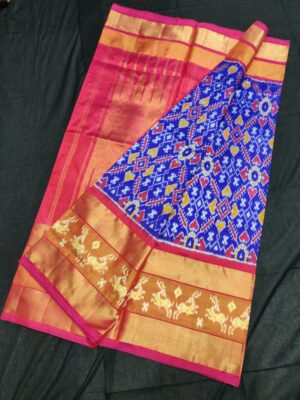 Pure Ikkath Pochampally Silk Sarees With Blouse (2)