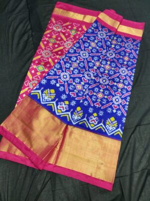 Pure Ikkath Pochampally Silk Sarees With Blouse (25)