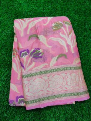 Pure Khaddi Georgette Sarees With Blouse (2)