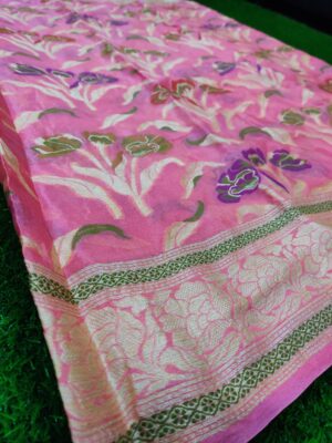 Pure Khaddi Georgette Sarees With Blouse (3)