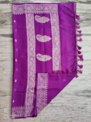 Pure Khaddi Georgette Sarees With Blouse (3)