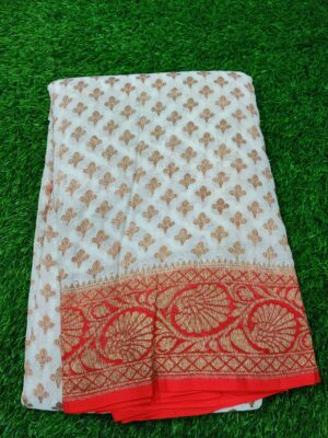 Pure Khaddi Georgette Sarees With Blouse (5)