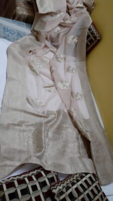 Pure Khaddi Georgette Sarees With Blouse (6)