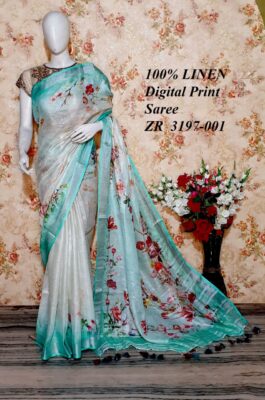 Pure Linen By Linen Printed Sarees (10)