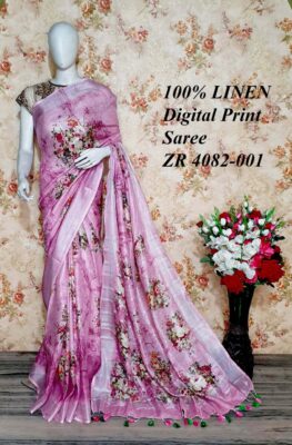 Pure Linen By Linen Printed Sarees (12)