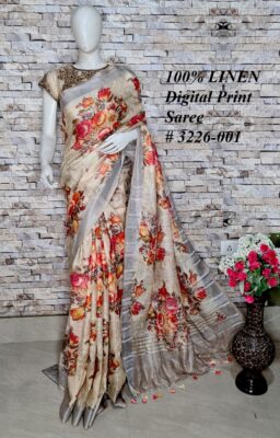 Pure Linen By Linen Printed Sarees (15)