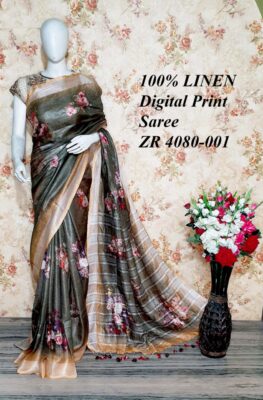 Pure Linen By Linen Printed Sarees (16)