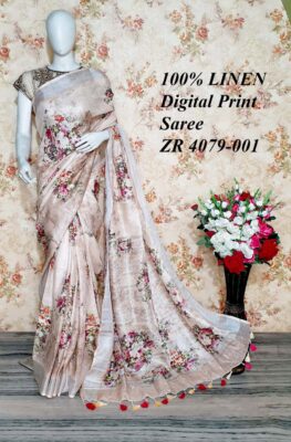 Pure Linen By Linen Printed Sarees (20)