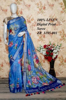 Pure Linen By Linen Printed Sarees (21)