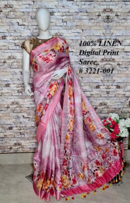 Pure Linen By Linen Printed Sarees (29)