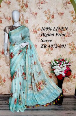 Pure Linen By Linen Printed Sarees (32)