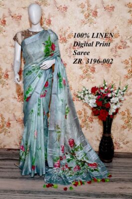 Pure Linen By Linen Printed Sarees (6)