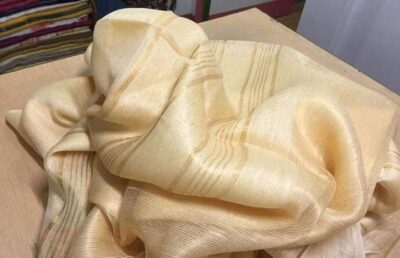 Pure Linen By Silk Sarees With Blouse (4)