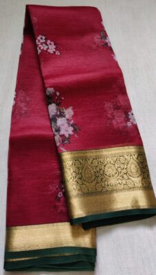 Pure Organza Sarees With Floral Prints (12)