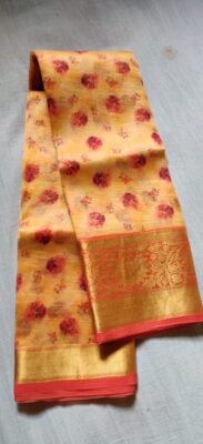 Pure Organza Sarees With Floral Prints (13)
