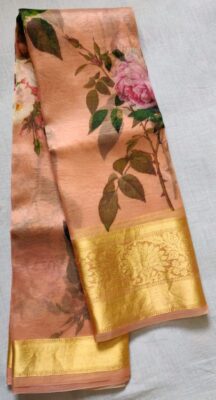 Pure Organza Sarees With Floral Prints (2)