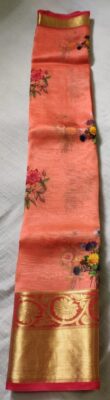 Pure Organza Sarees With Floral Prints (9)
