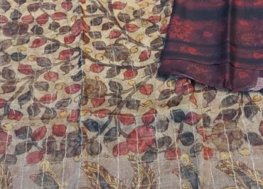Pure Silk Linen With Kalamkari Prints (1)
