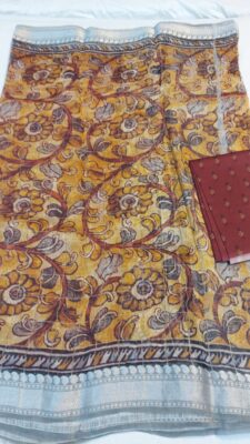 Pure Silk Linen With Kalamkari Prints (3)