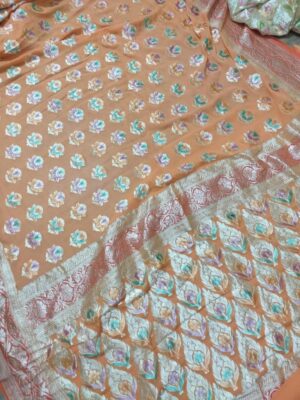 Pure Khadi Georgette Sarees With Hand Paint (18)