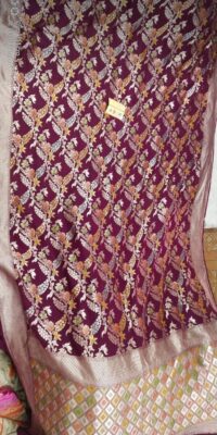Pure Khadi Georgette Sarees With Hand Paint (30)