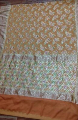 Pure Khadi Georgette Sarees With Hand Paint (8)