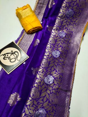Pure Munga Silk Sarees With Blouse (11)