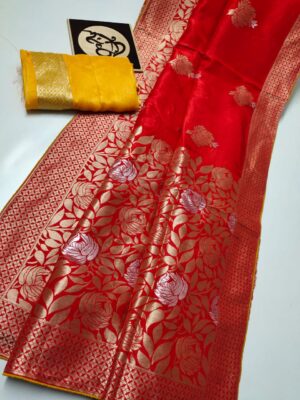 Pure Munga Silk Sarees With Blouse (2)