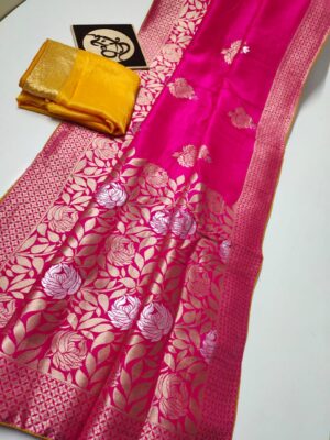Pure Munga Silk Sarees With Blouse (3)