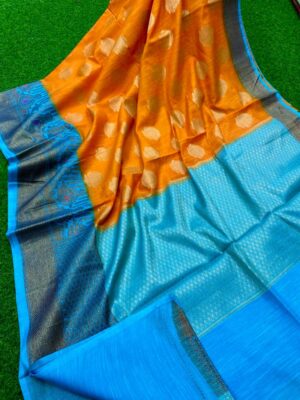 Banarasi Handloom Semi Linen Silk Sarees (10)