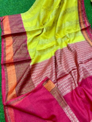 Banarasi Handloom Semi Linen Silk Sarees (26)