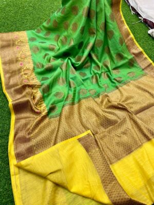 Banarasi Handloom Semi Linen Silk Sarees (3)