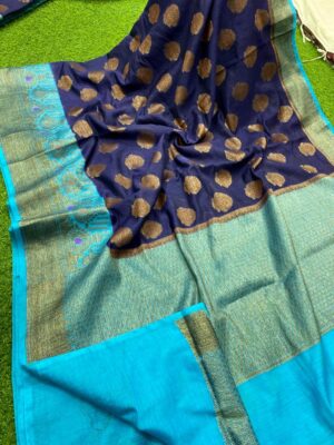 Banarasi Handloom Semi Linen Silk Sarees (30)