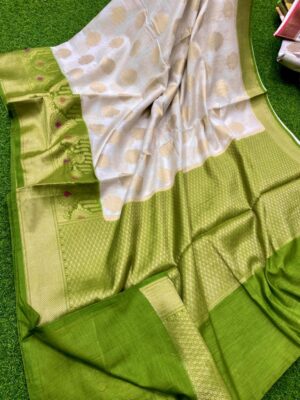 Banarasi Handloom Semi Linen Silk Sarees (32)