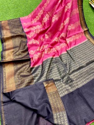 Banarasi Handloom Semi Linen Silk Sarees (33)